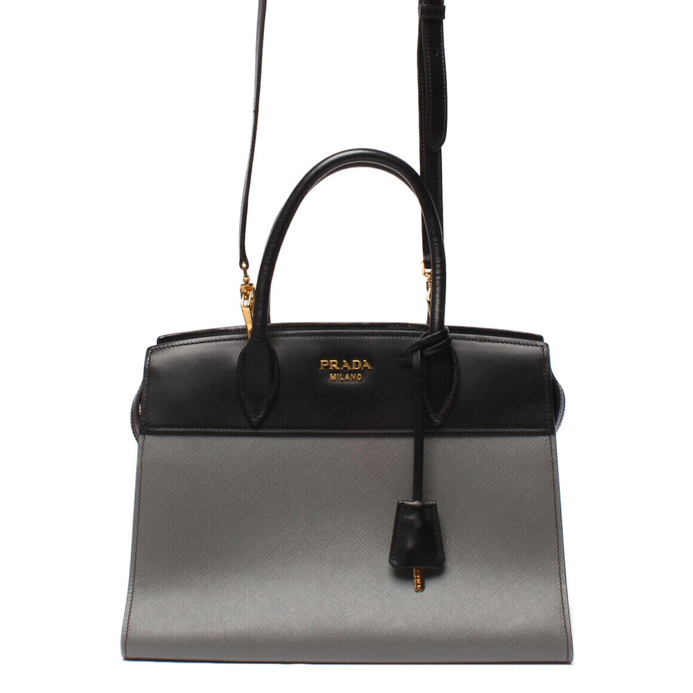 Prada bag shoulder gray Esplanade black - Picture 2 of 6
